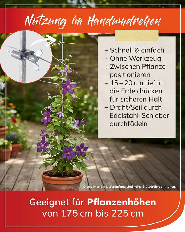 Pflanzenstab Rankhilfe Pflanzen stütze Rankstäbe Pflanzenstäbe Pflanzenstütze Gartenstab Rankstab -