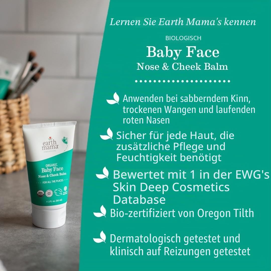 Earth Mama - Baby Face Bio Nasen- und Wangenbalsam – 59 ml