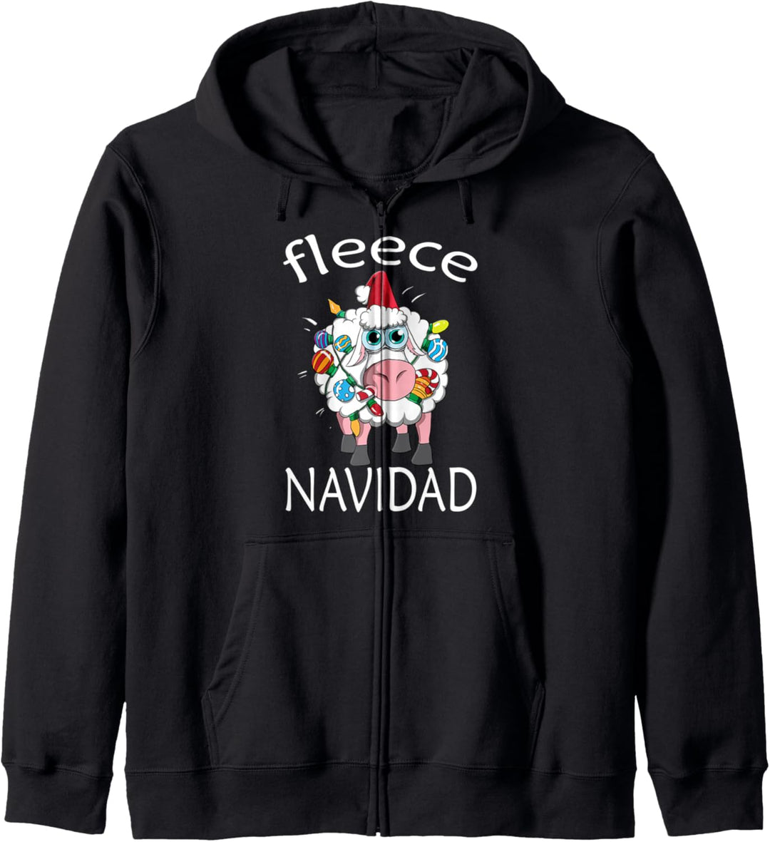 fleece Navidad Schaf Weihnachtsfest Feliz Navidad Winter Kapuzenjacke
