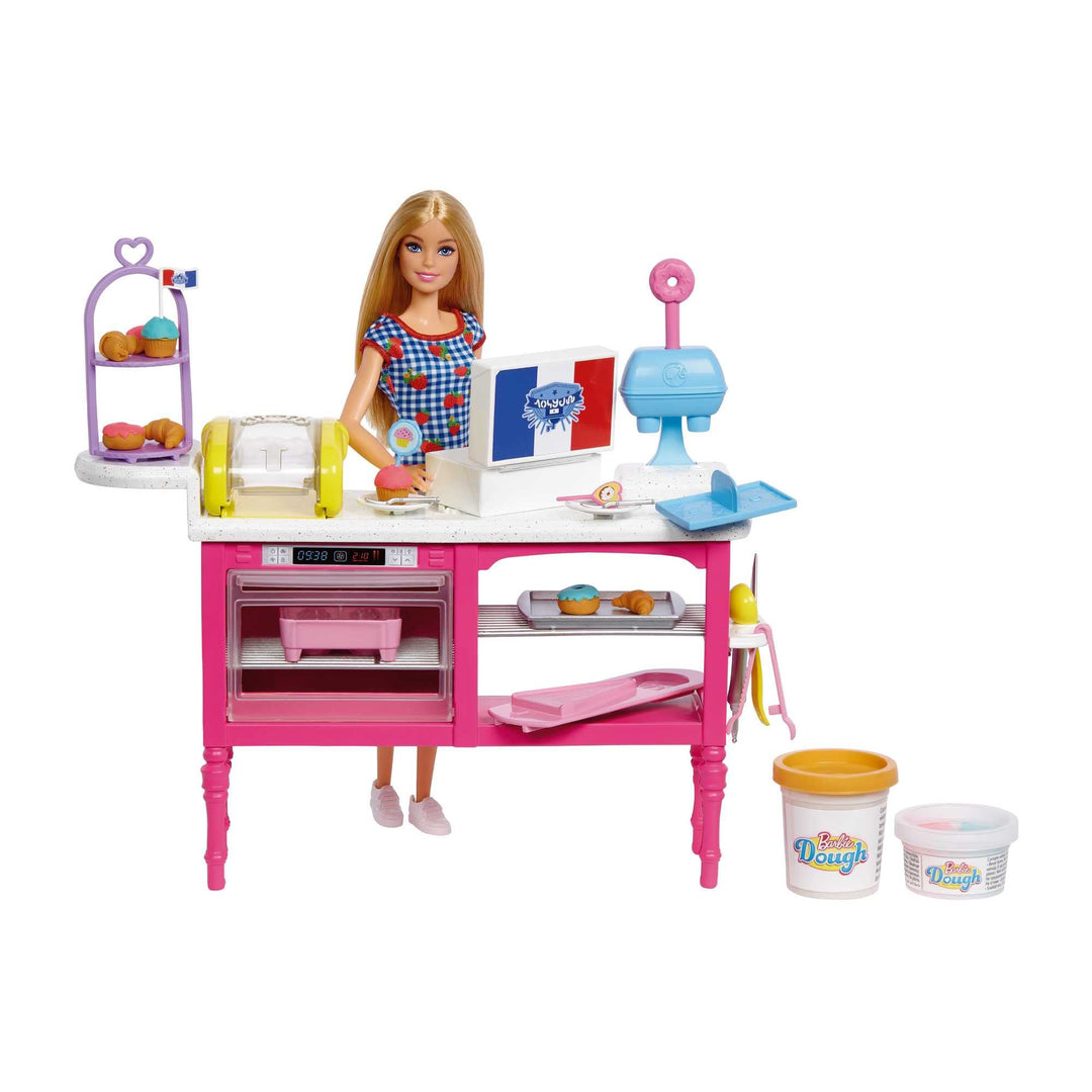 BARBIE Malibu Roberts - Puppe und Spielset mit 18 Teilen zum Backen, inklusive formbarem Teig und Fö