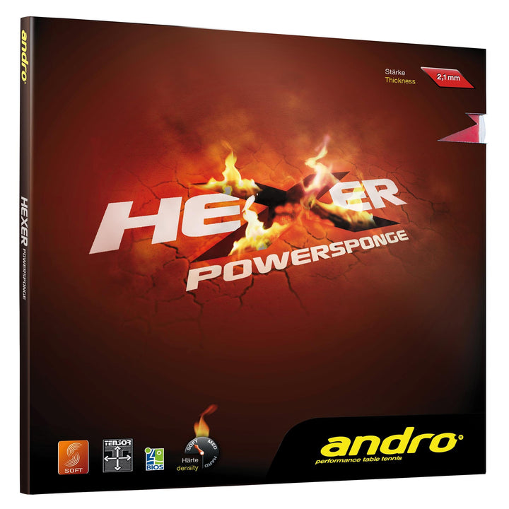 ANDRO Belag Hexer Powersponge Rot 1,7 mm, Rot 1,7 mm