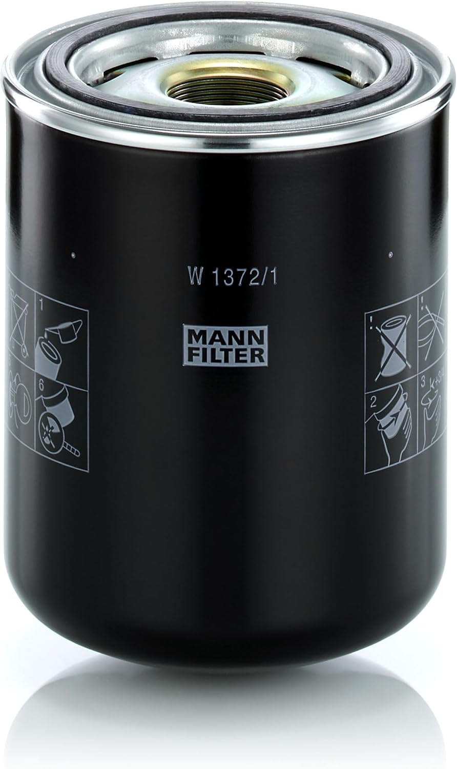 MANN-FILTER W 1372/1 Ölfilter – Hydraulikfilter – Für PKW und Nutzfahrzeuge