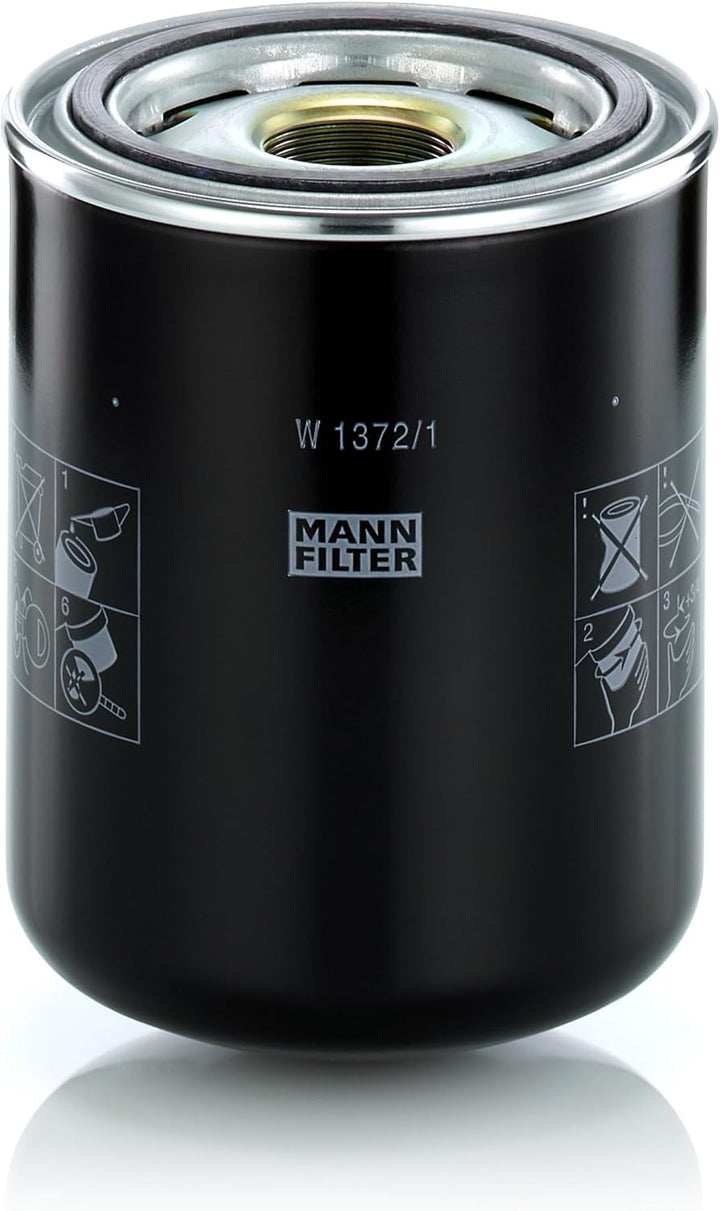 MANN-FILTER W 1372/1 Ölfilter – Hydraulikfilter – Für PKW und Nutzfahrzeuge