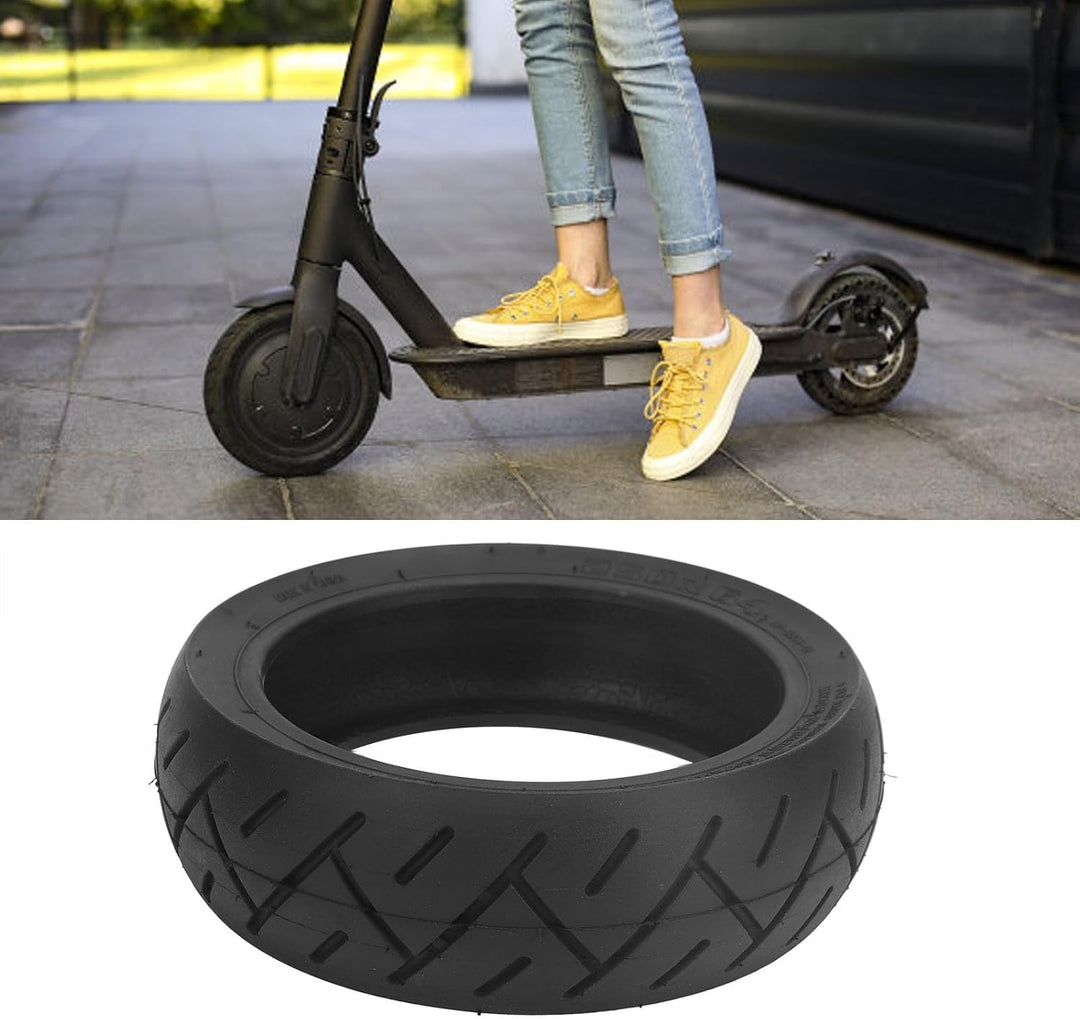 Tbest Elektro-Scooter-Reifen, 250 X 64, Rutschfester, Stossdämpfender Gummi-Scooter-Reifen, Schlauch