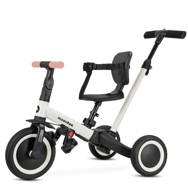 6in1 Dreirad ab 1 Jahr mit Schubstange - Beige Laufrad - Kinderfahrrad Faltbar 1–5 Jahre - Laufräder