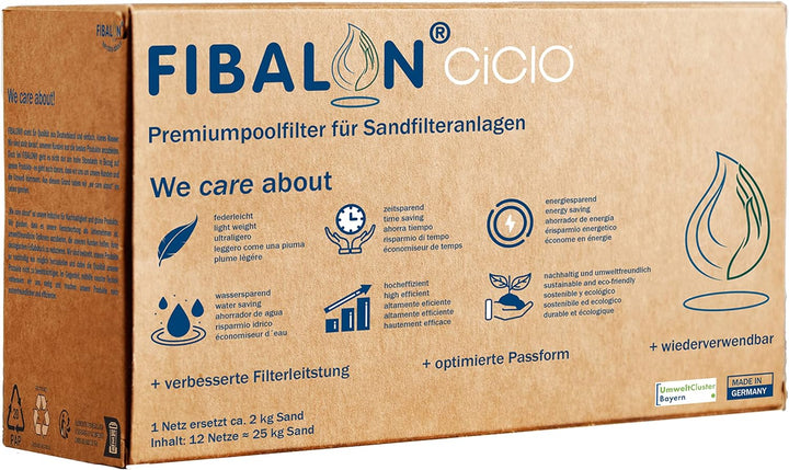 FIBALON® CiCLO® Pool Premium Filterbälle für Sandfilteranlagen 12 Netze nachhaltiges umweltfreundlic