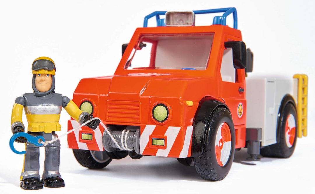 Simba 109258280 - Feuerwehrmann Sam Phoenix mit Figur und Pferd, 23cm, Mit Sam Figur und Pferd, Ausf