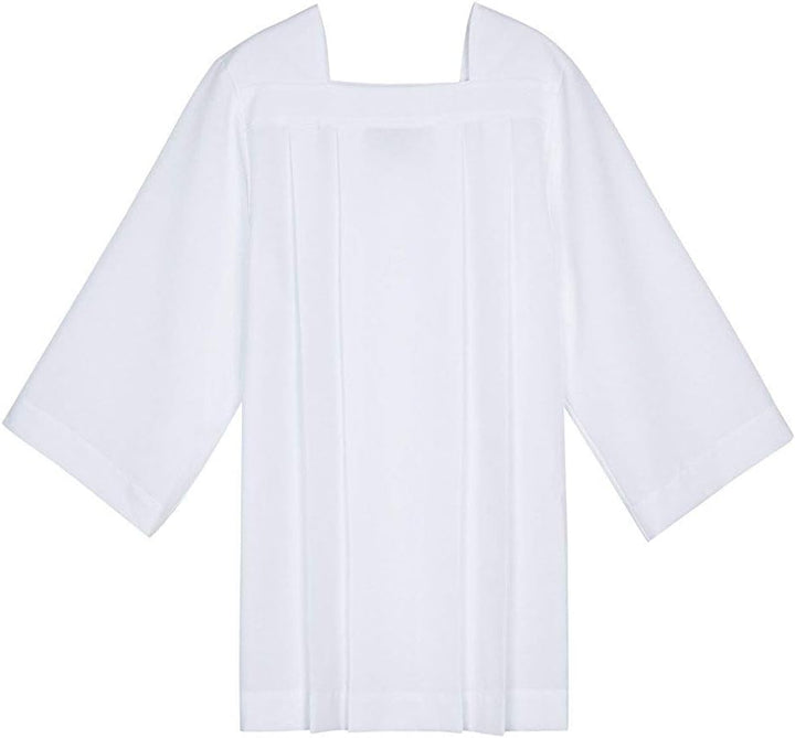 IvyRobes Priester Talar Priester Talar Premium Weiss Square Ausschnitt Messhemd, Weiss S