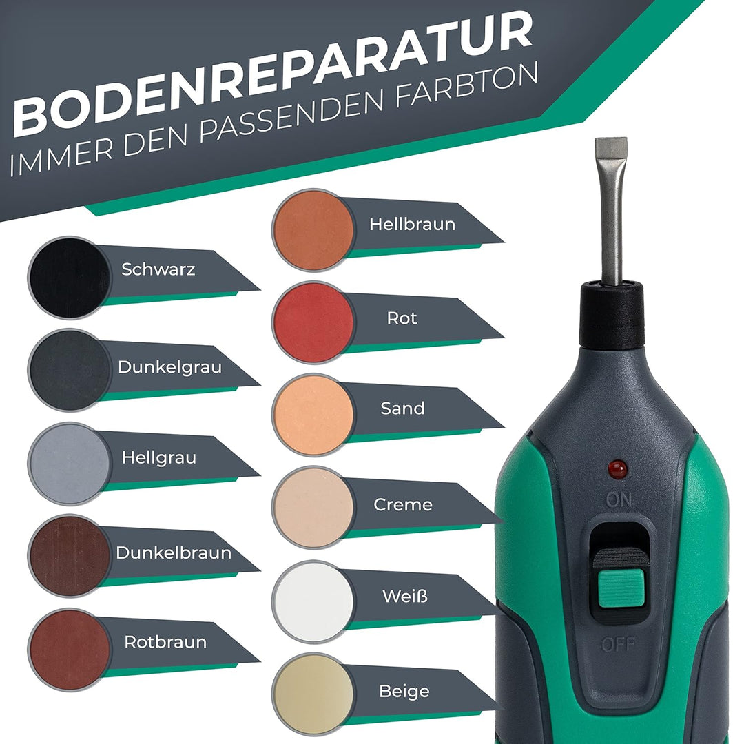 Reparaturset für Fliesen &amp; Holz - Einfache Reparatur von Fliesen, Laminat, Parkett und Vinylböden -
