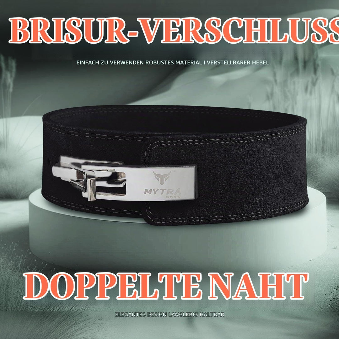 Mytra Fusion gewichthebergürtel 100% Echtes Leder Weightlifting Belt weisse Schnalle, Lifting Belt f