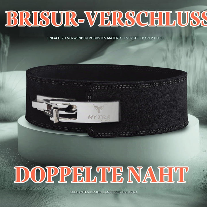 Mytra Fusion gewichthebergürtel 100% Echtes Leder Weightlifting Belt weisse Schnalle, Lifting Belt f