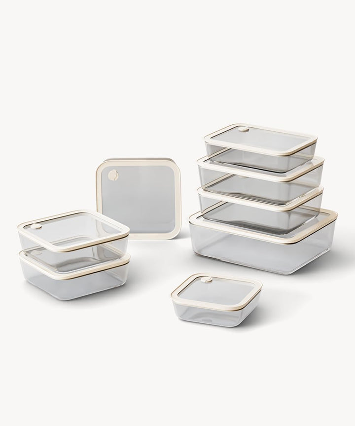 Zoha Frischhaltedosen Glas Set 8-teilig – Vorratsdosen Glas mit Deckel BPA-frei – luftdichtes Frisch