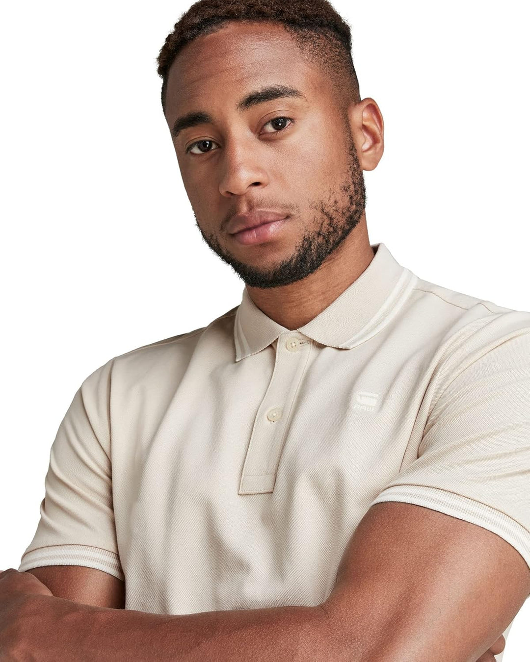 G-STAR Herren Dunda Slim Stripe Polo Polos, S Weiß (Dk Talc D17127-5864-a488)