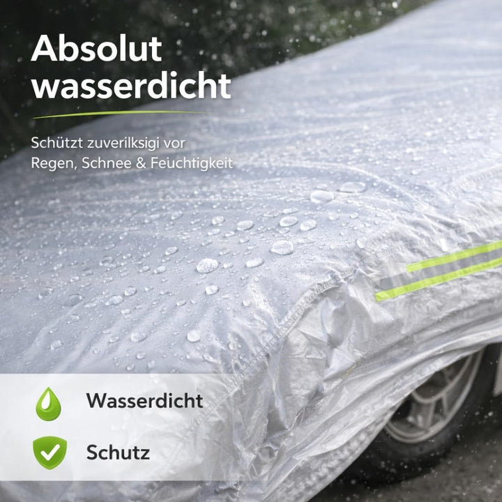 autogadget® 1x Autoschutzhülle Auto Abdeckung Autozubehör - Car Cover - Autoplane Silber Hülle Plane