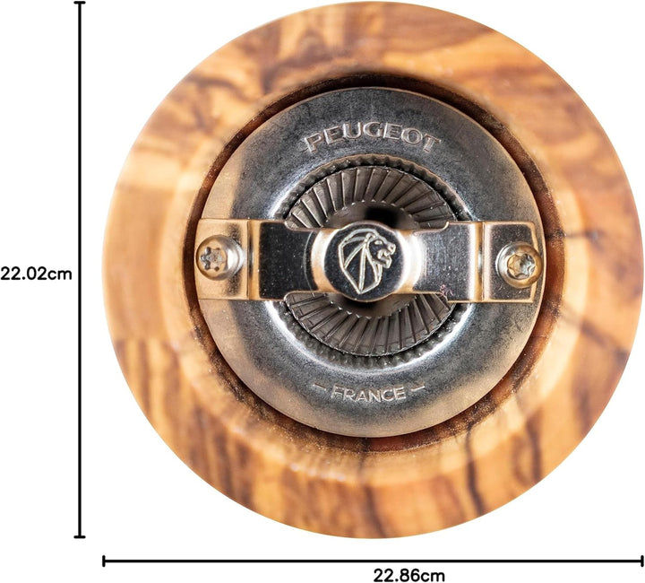 Peugeot Salzmühle Paris 22 cm Natur I Hochwertige Salzmühle manuell aus Olivenholz I Mit individuell