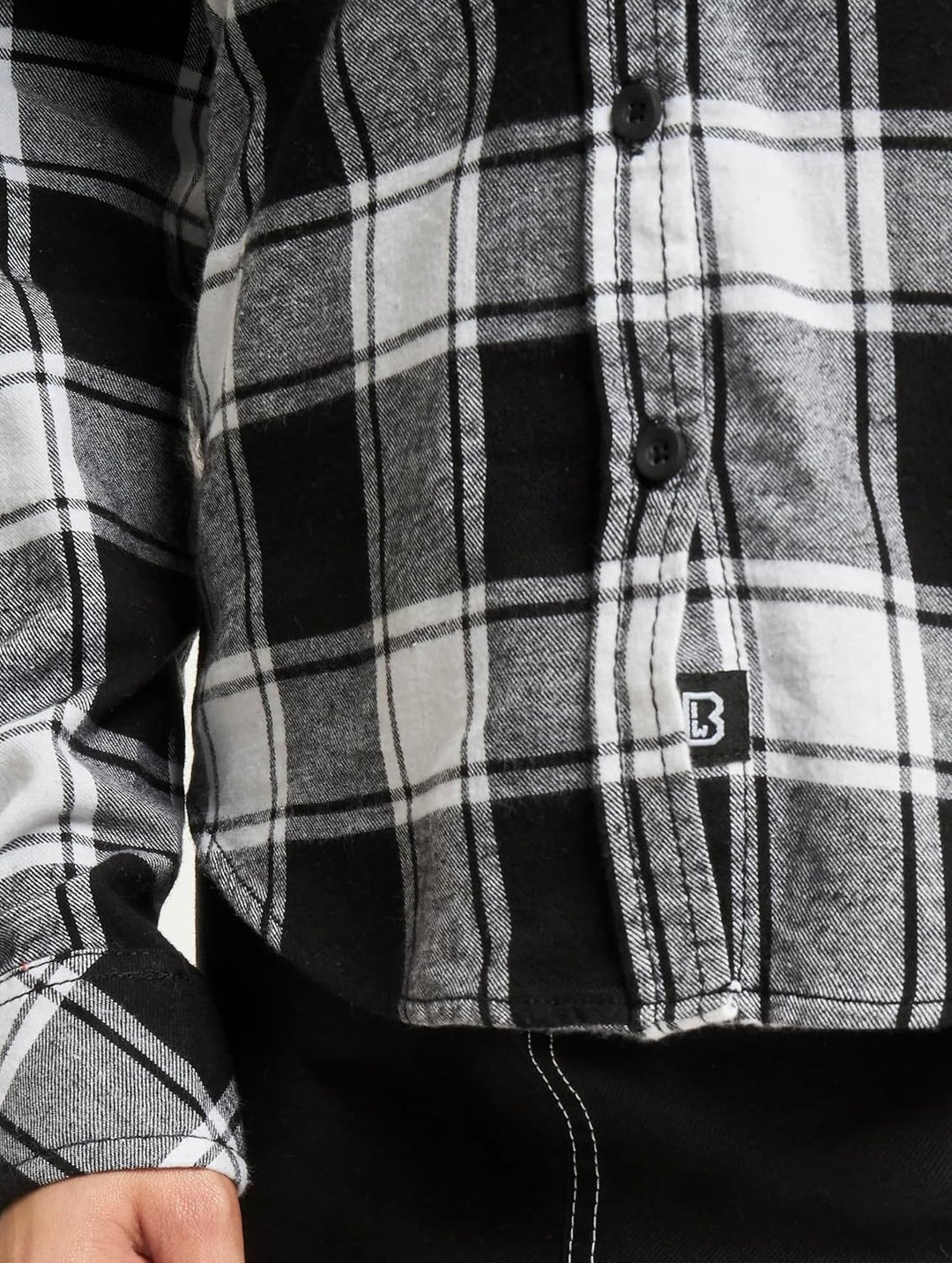 Brandit Amy Flanell Checkshirt Girl-Hemd, S White-black