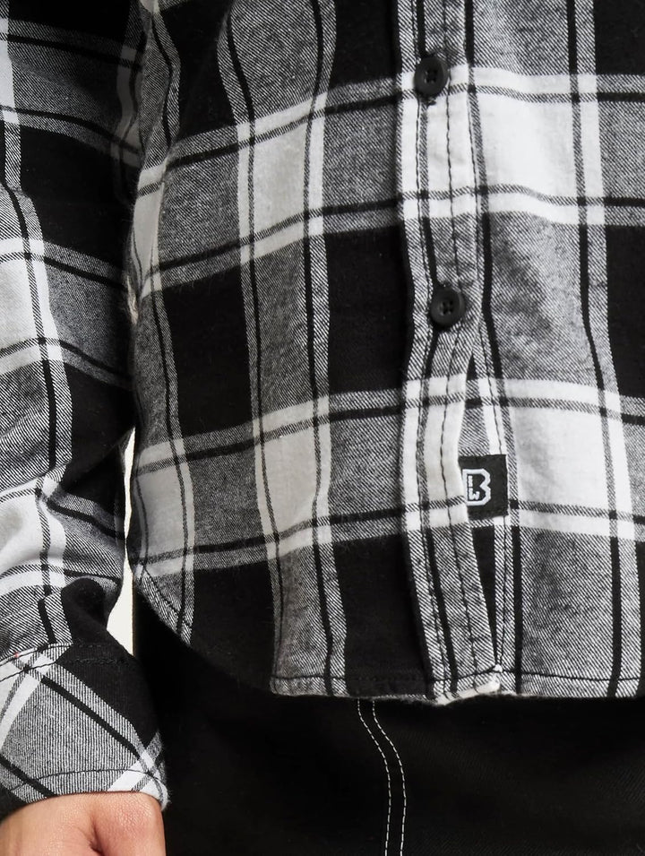 Brandit Amy Flanell Checkshirt Girl-Hemd, S White-black