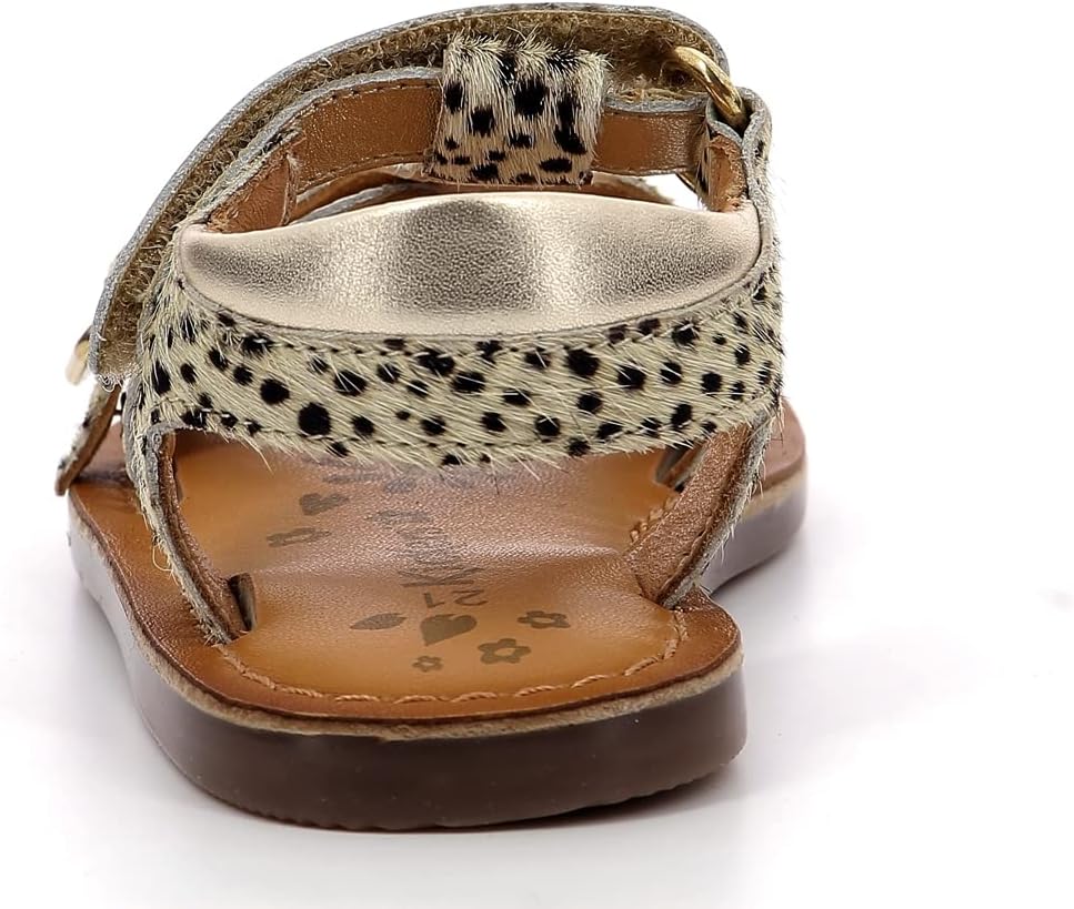 Kickers Mädchen Diazz Sandale 24 EU Gold Pony, 24 EU Gold Pony