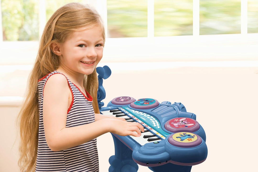 Lexibook, elektronisches Stitch-Keyboard mit Sitz und Mikrofon, 24 beleuchtete Tasten zum Musizieren