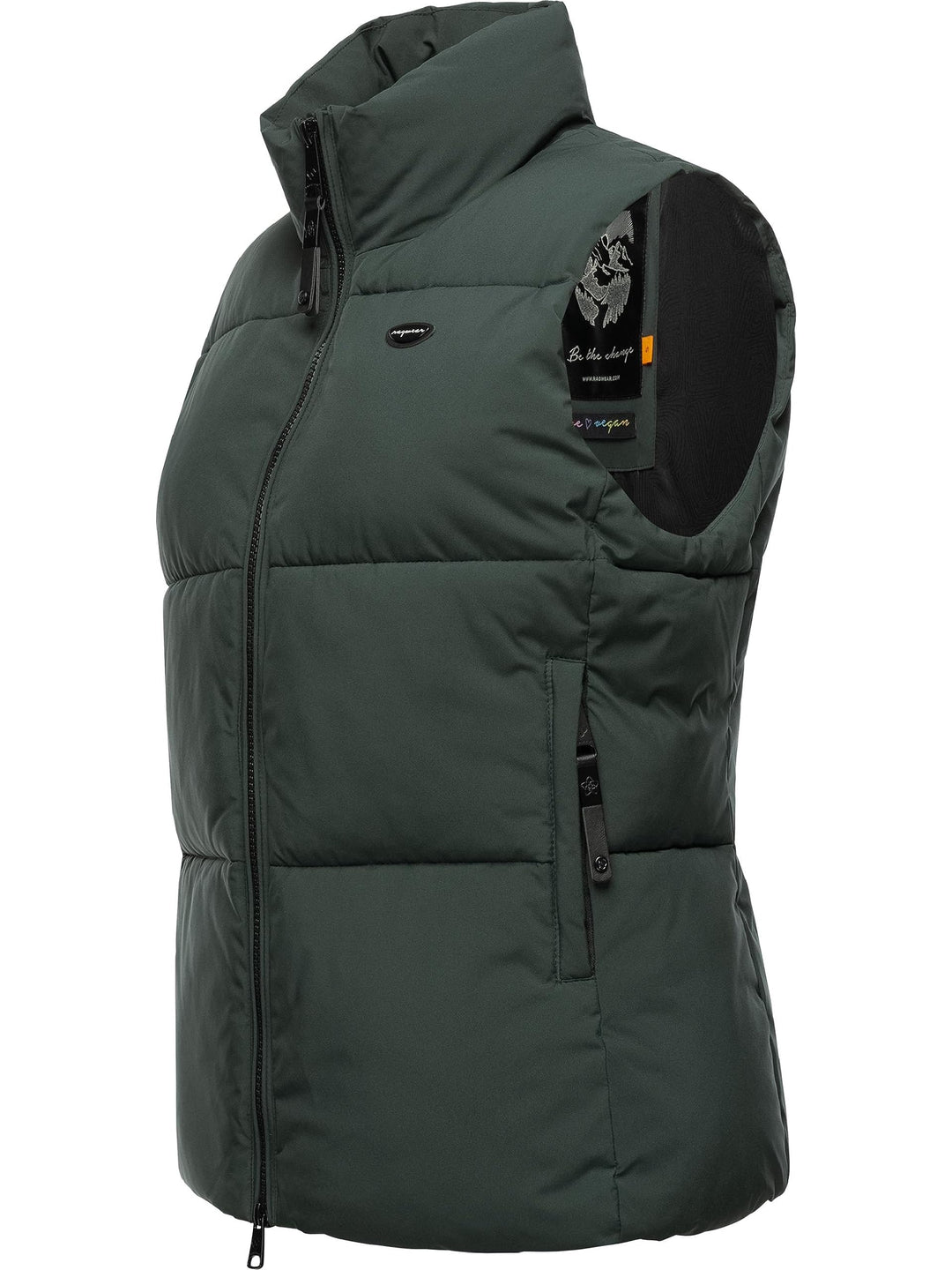 Ragwear Damen wasserdichte Übergangsjacke Outdoorjacke Steppweste Ailish XS-6XL 3XL Dark Green, 3XL