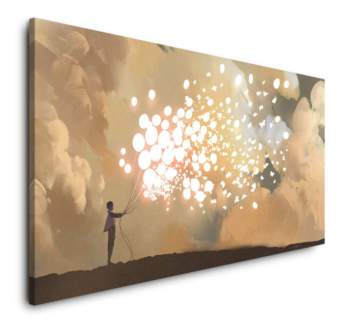 Paul Sinus Art Malerei 120x 60cm Panorama Leinwand Bild XXL Format Wandbilder Wohnzimmer Wohnung Dek