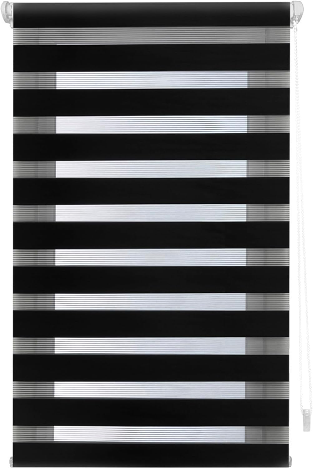 Blindecor - Indus doppelrollo klemmfix ohne bohren - duo rollo klemmfix Schwarz - 47 x 180 cm (Breit