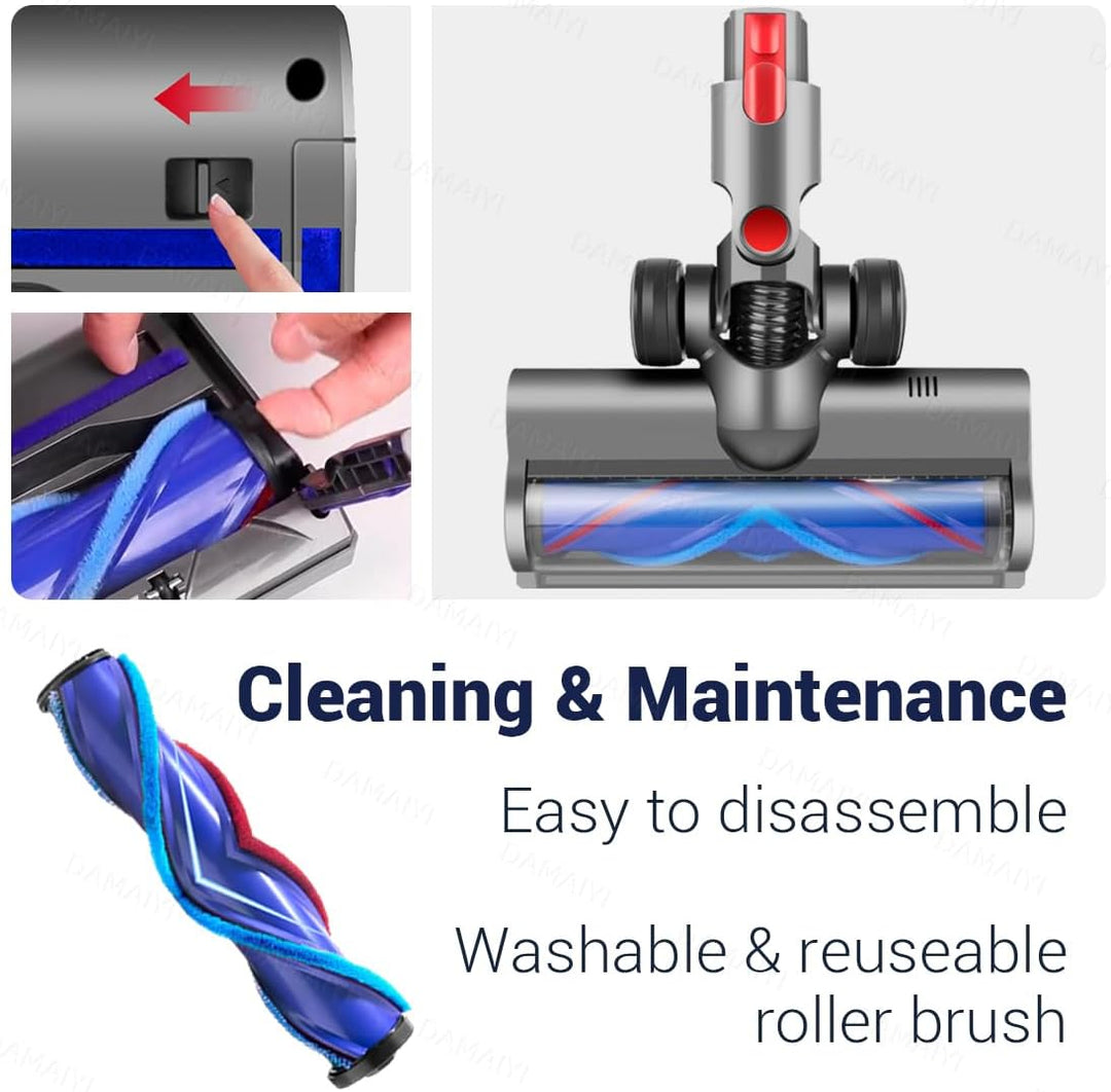 LED Bürste Kompatibel mit Dyson V7 V8 V10 V11 V15 Staubsauger,Austauschbarer Bürstenkopf mit Direkta