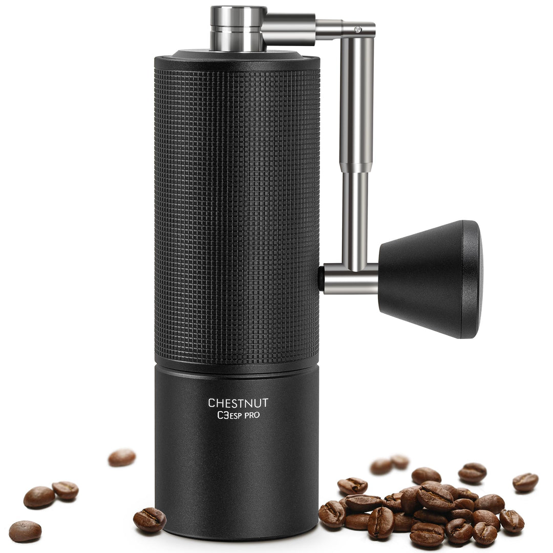 Chestnut C3 ESP PRO, TIMEMORE Kaffeemühle Manuell, Upgrade Integrierte Ganzmetallgehäuse, Handkaffee