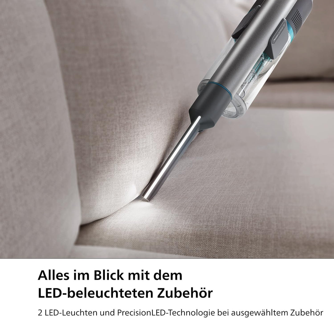 Philips kabelloser Akku-Staubsauger Aqua 7000 Serie, Digitaler Motor, PowerCyclone 12, Mit LED-Leuch