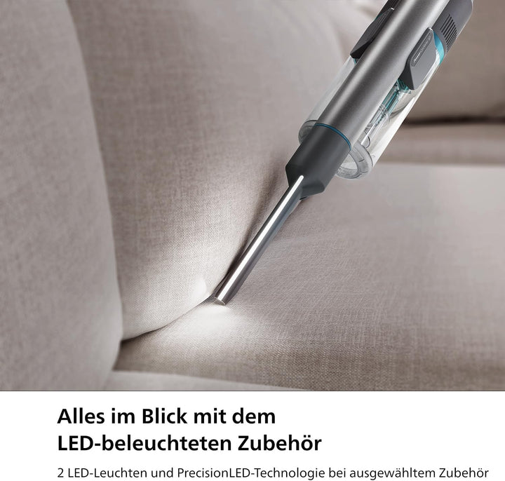 Philips kabelloser Akku-Staubsauger Aqua 7000 Serie, Digitaler Motor, PowerCyclone 12, Mit LED-Leuch
