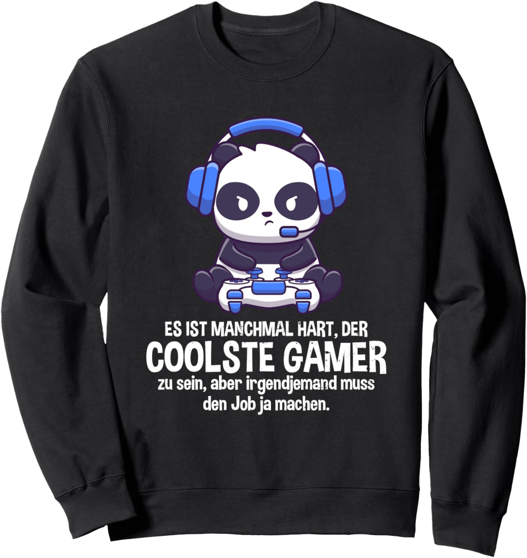 Coolster Gamer Geschenk Controller Headset Zocker Spruch Sweatshirt