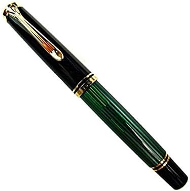 Pelikan Premium M600 Füllfederhalter, Feder B Plume schwarz/grün, schwarz/grün