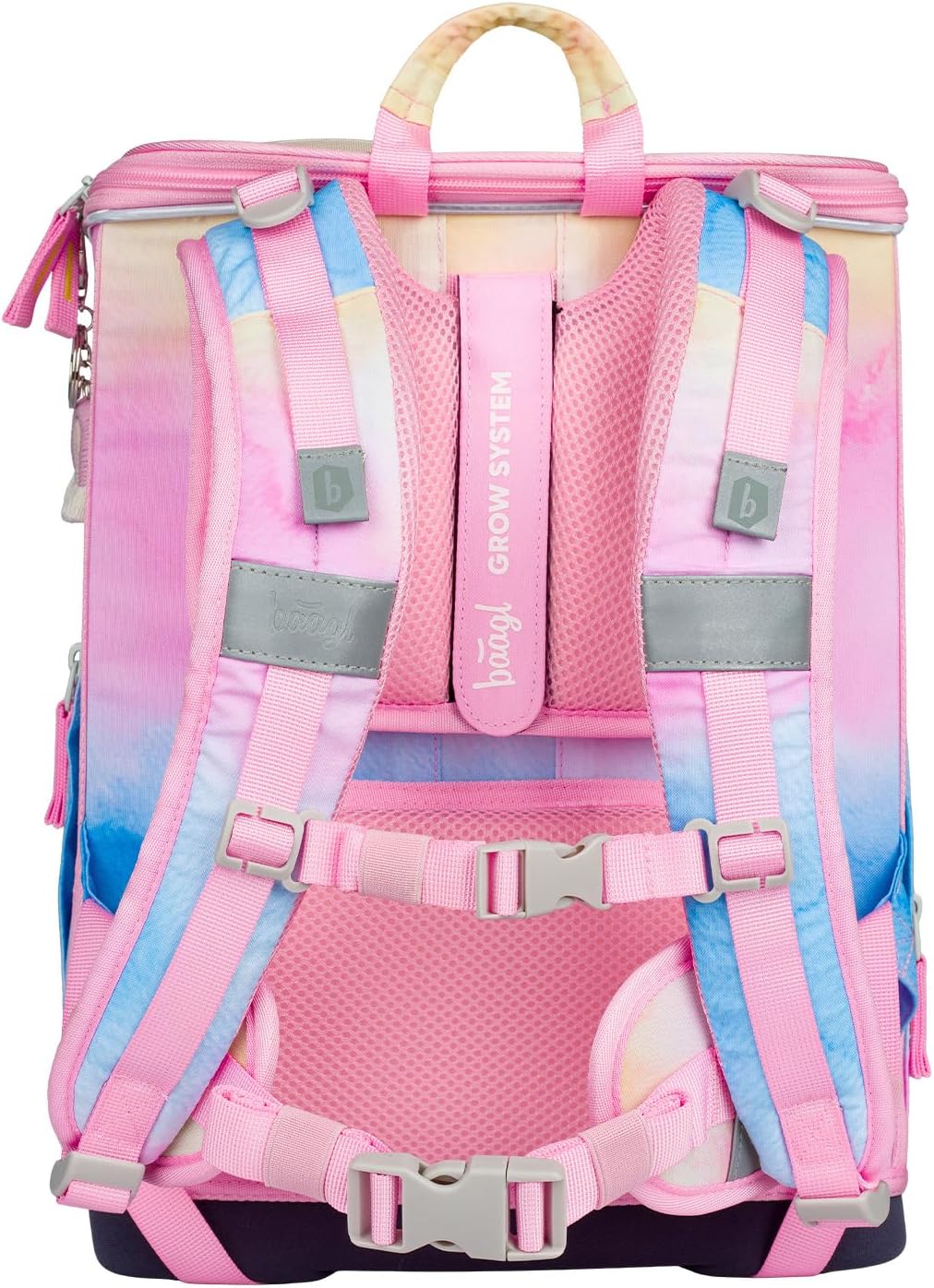 Baagl Schulranzen Mädchen Set 3 Teilig (Zippy Schultasche für 1. Klasse, Mäppchen, Turnbeutel), Grun