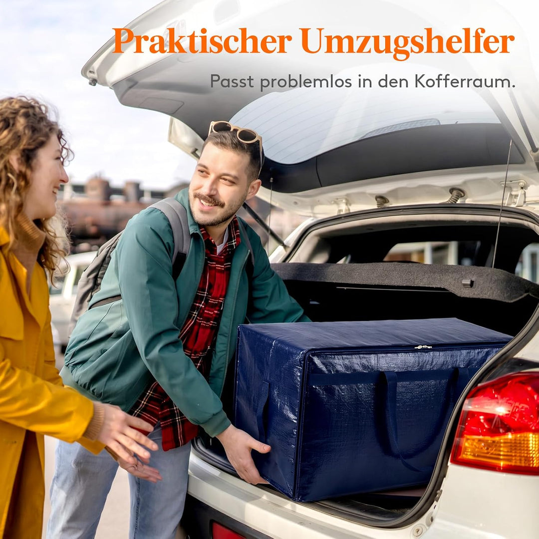 Lifewit 4 Stück 90L Umzugstaschen mit Griff, Aufbewahrungstasche für Bettdecken, Grosse Tasche mit R