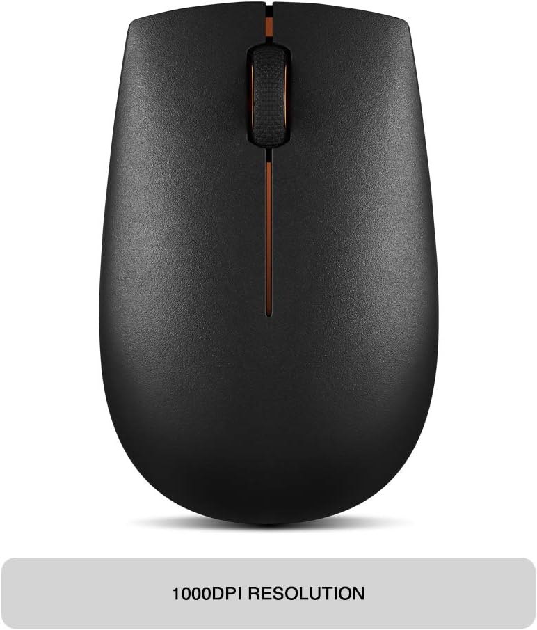 Lenovo [Maus 300 kompakte Funkmaus, Works with Chromebook (WWCB), schwarz, 32 x 56 x 98 (Packung mit