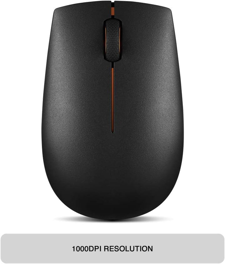 Lenovo [Maus 300 kompakte Funkmaus, Works with Chromebook (WWCB), schwarz, 32 x 56 x 98 (Packung mit