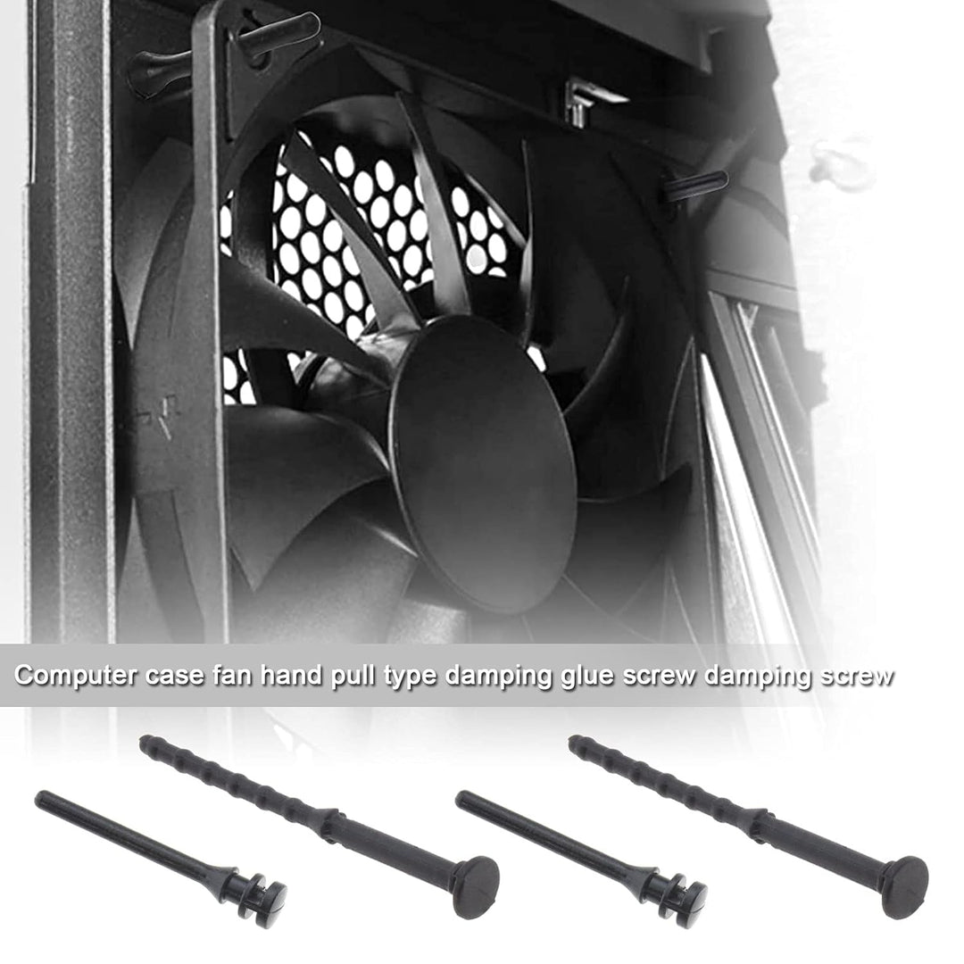 eMagTech 100 Stück 43 mm & 65 mm Gummi-Lüfterhalterung CPU-Lüfter Montagespinne Niete schwarz weiche