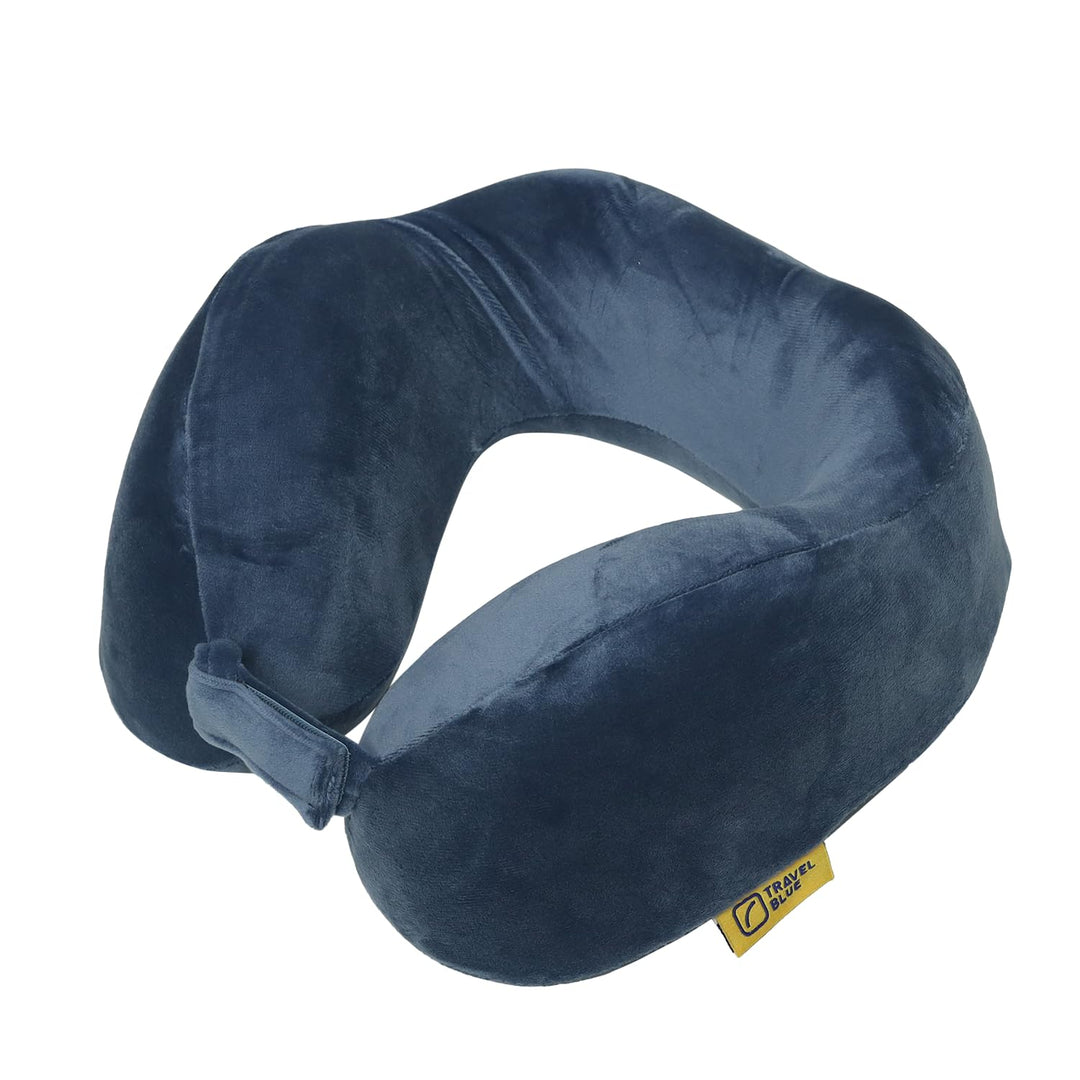 Travel Blue Reisekissen Memory Foam - Ergonomisches, Leichtes Nackenkissen für Flugzeug, Auto, Büro