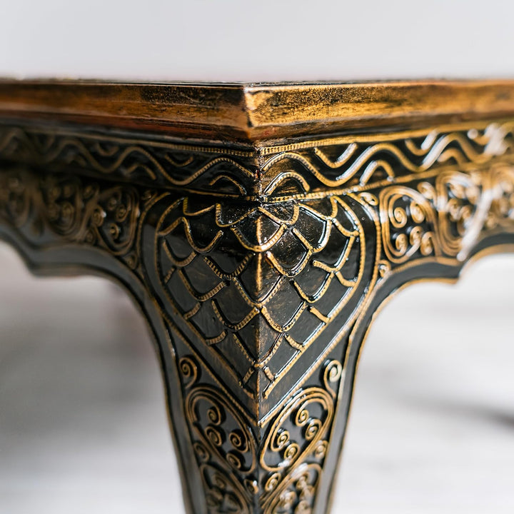 livasia Opiumtisch, asiatischer Beistelltisch in Glasmosaik Design, 76x50cm, Couchtisch (Handarbeit)