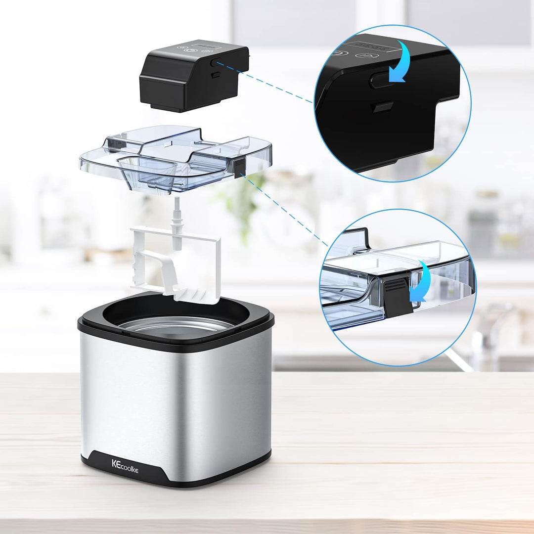 Speiseeisbereiter, Eismaschine, Elektrische Eismaschine Soft Serve Homemade KECOOLKE 2 Quart Frozen