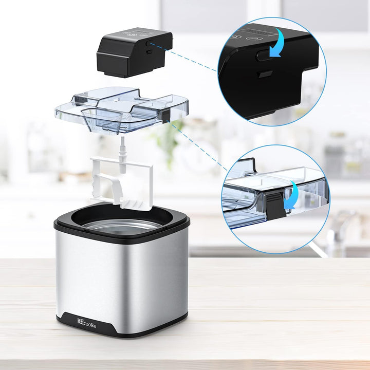 Speiseeisbereiter, Eismaschine, Elektrische Eismaschine Soft Serve Homemade KECOOLKE 2 Quart Frozen