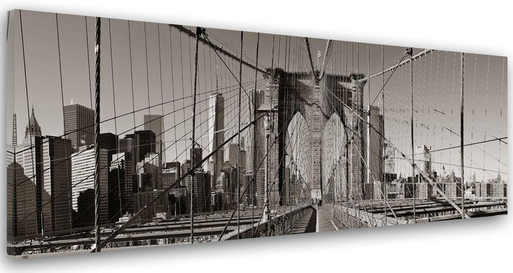 Feeby Bilder Brooklyn Bridge New York 150x50 cm Wohnzimmer Schlafzimmer Büro Flur Küche Modern Bild