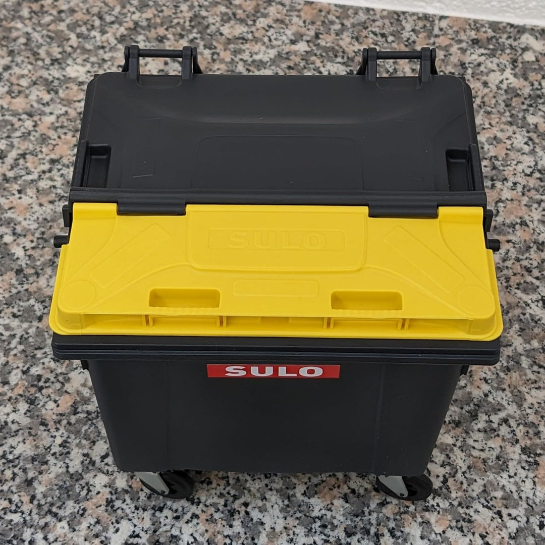 Sulo Mini Mülltonne Container 1100L Nachbildung | Tisch-Mülleimer Klein | Desktop Büro Schreibtisch