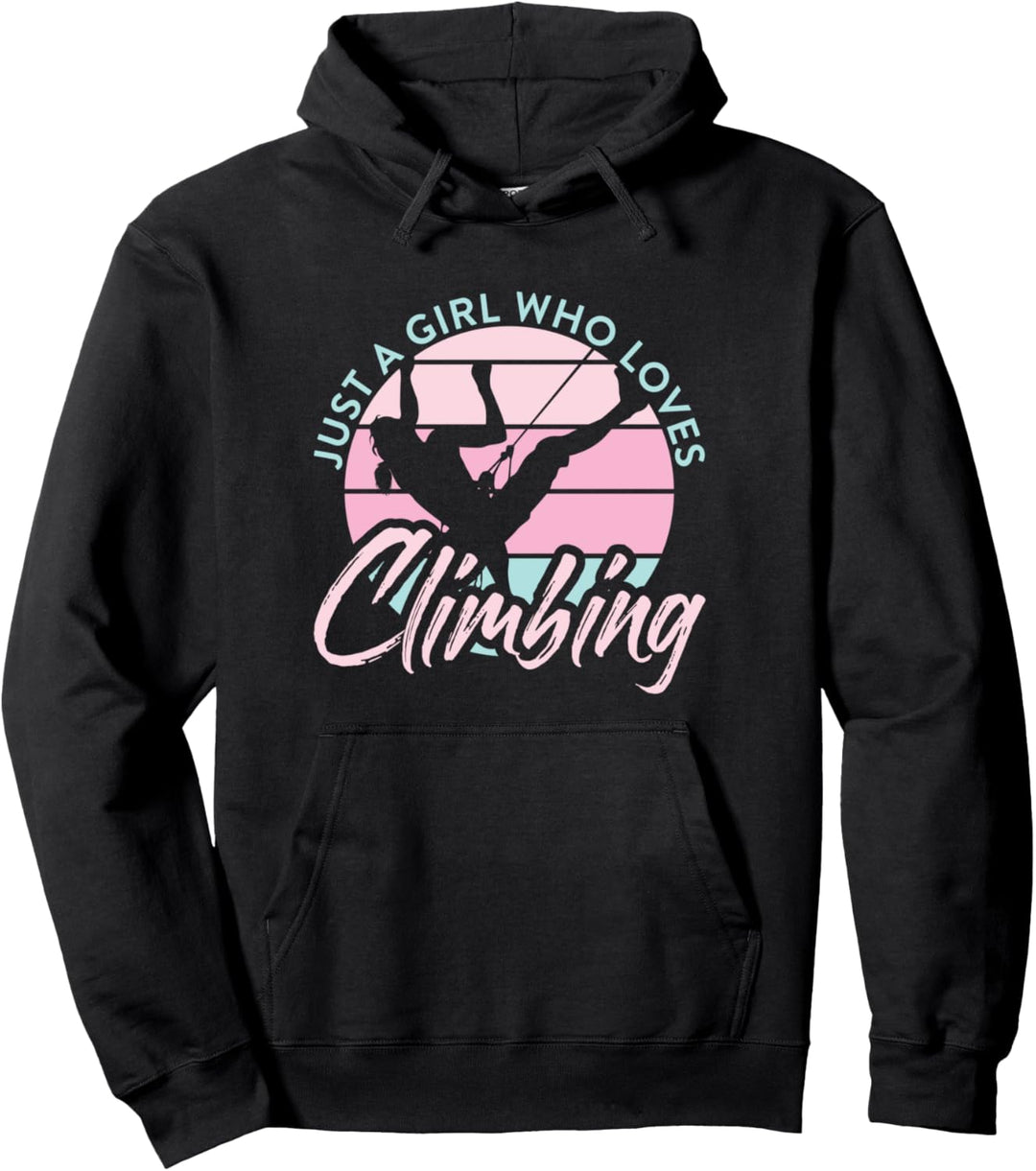 Nur ein Mädchen, das es liebt, Klettern, Klettern, Bouldern Pullover Hoodie