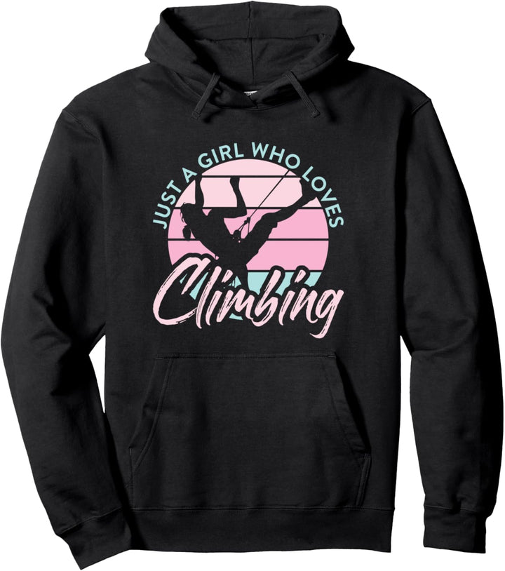 Nur ein Mädchen, das es liebt, Klettern, Klettern, Bouldern Pullover Hoodie