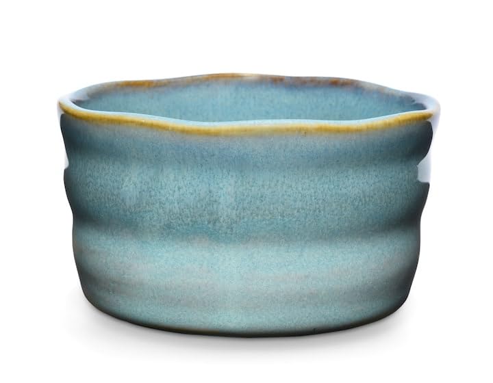 MAOCI - Matcha Tee-Schale Chawan aus Porzellan 350ml türkis handgefertigt