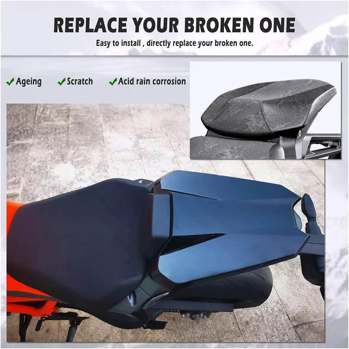 Fayedenicy Motorrad Hinten Sozius Sozius Solo Sitzabdeckung Gugel Heckverkleidung Heckabschnitt Buck