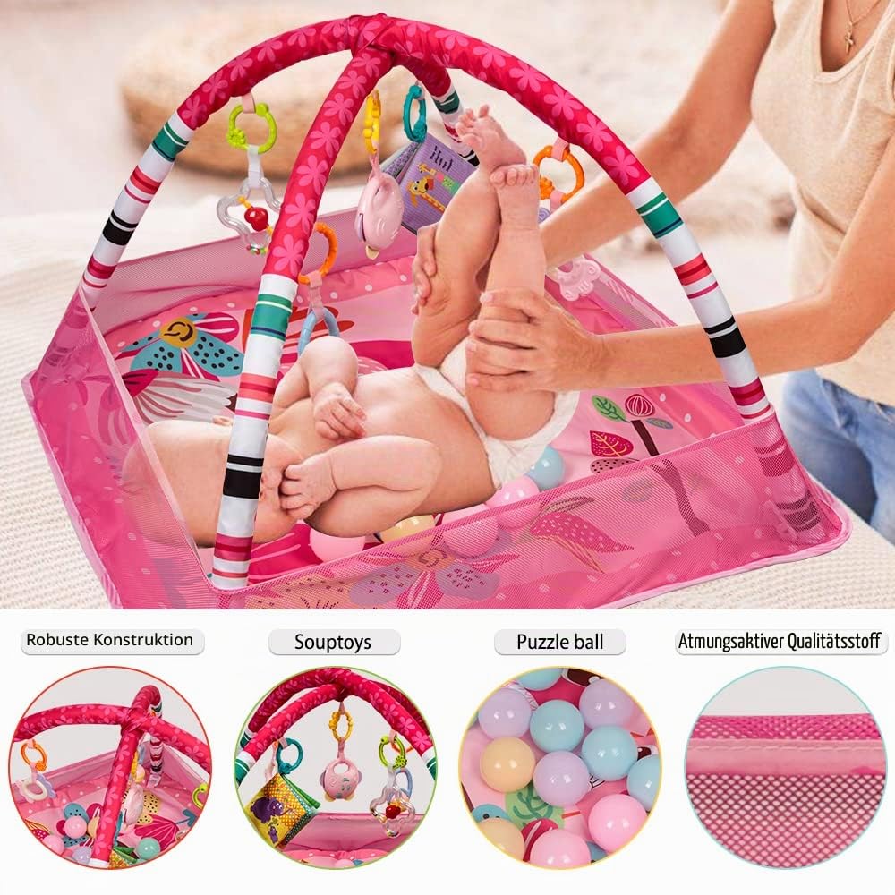Baby Spielbogen Baby Spieldecke mit Musik &amp; Lichtern ，Pädagogisches Spielzeug für Baby &amp; Kleinkinder