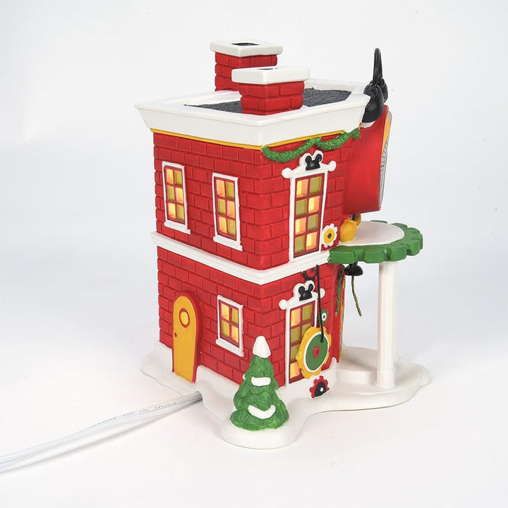 Department 56 Disney Mickey's Wecker mit beleuchtetem Gebäude, Mehrfarbig