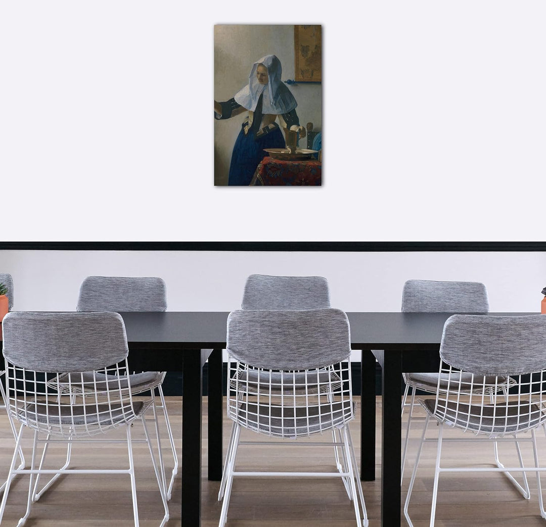 Printed Paintings Leinwand (60x80cm): Johannes Vermeer - Junge Frau mit einem Wasserkrug 60x80 cm, 6